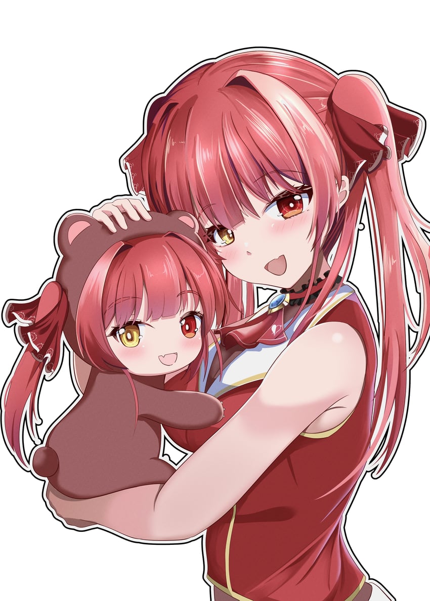 houshou marine and houshou kumarine (hololive) drawn by asuka_kakizaki