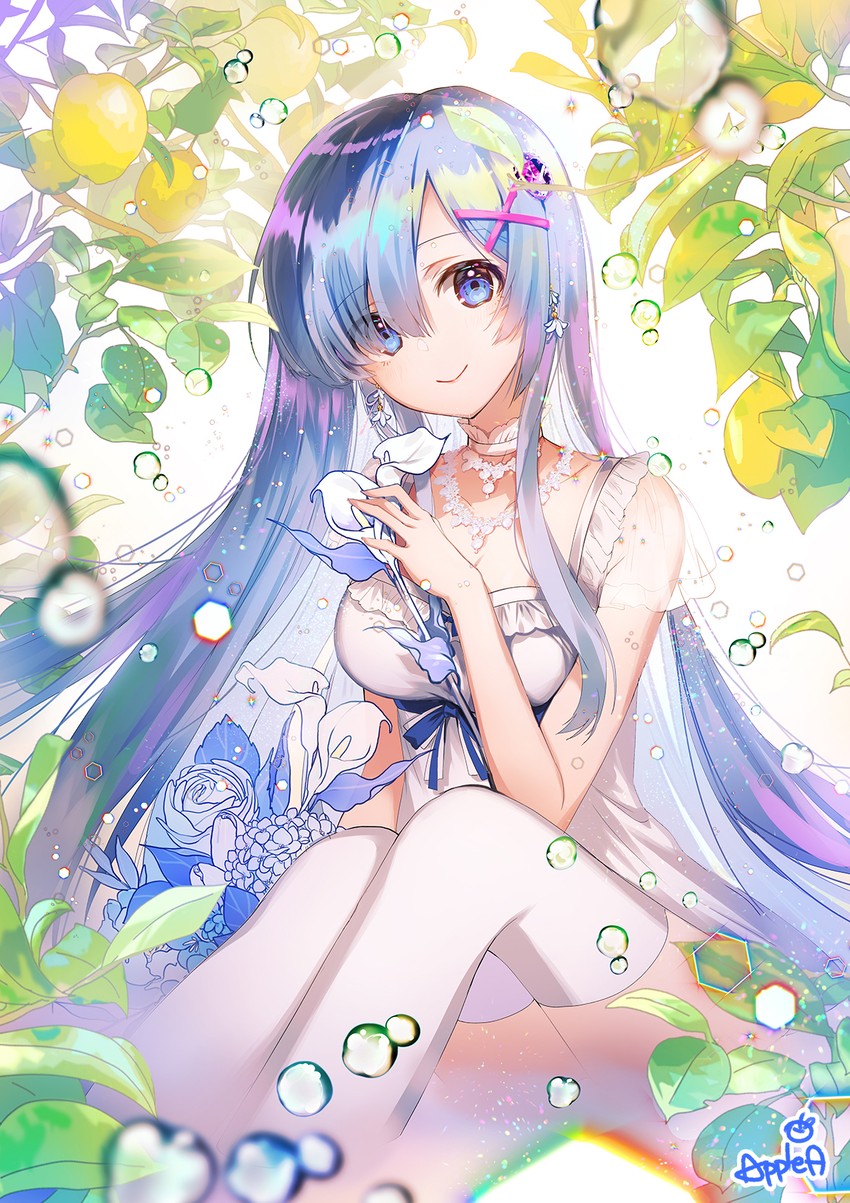 rem (re:zero kara hajimeru isekai seikatsu) drawn by apple_caramel