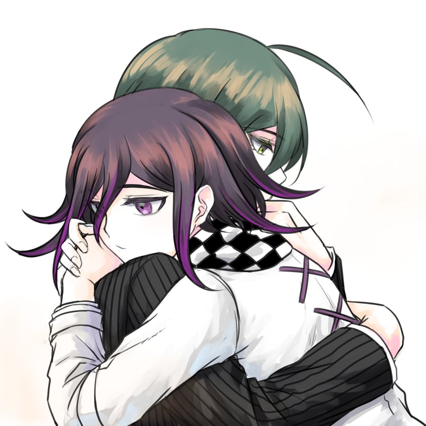 oma kokichi and saihara shuichi (danganronpa and 1 more) drawn by uyamuya_(buta)