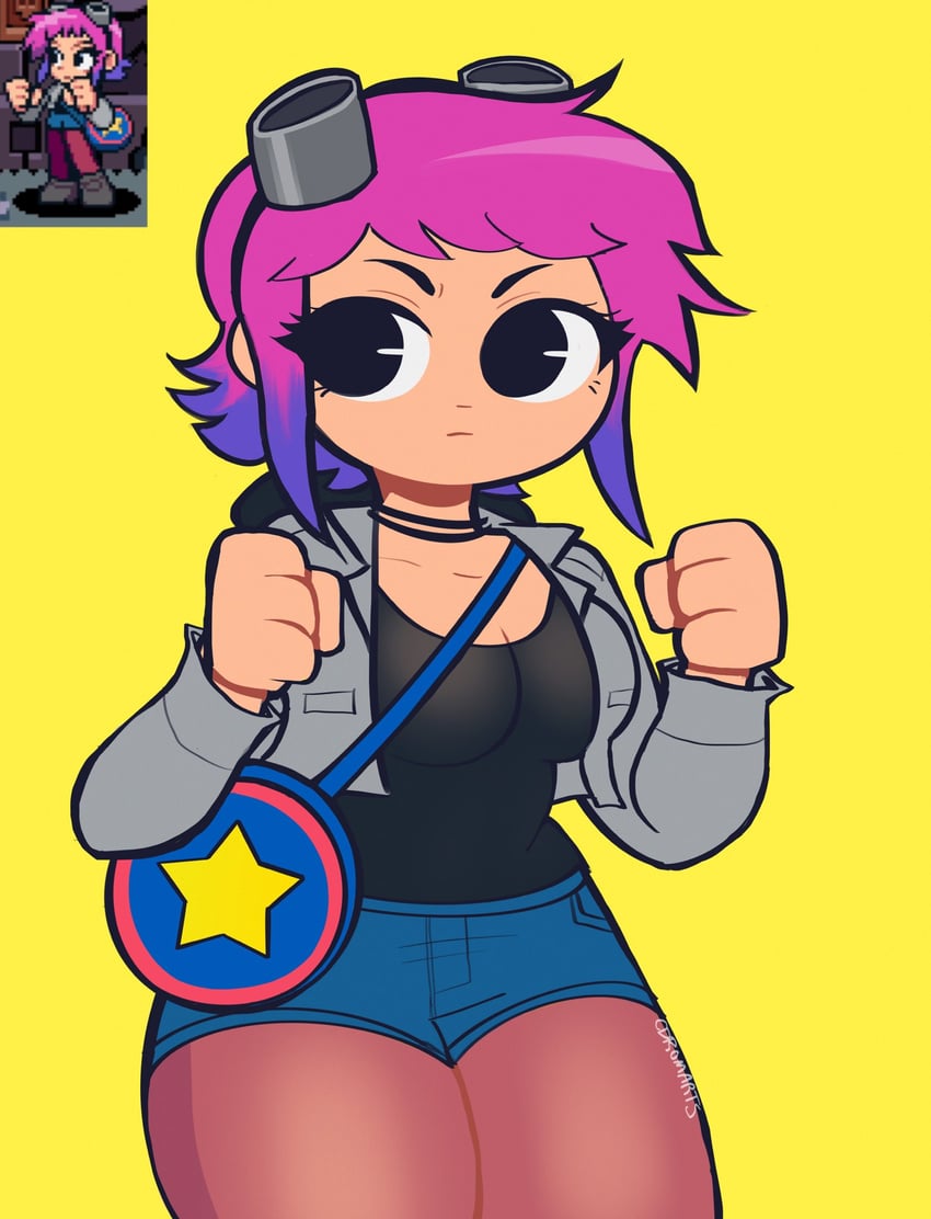 ramona flowers (scott pilgrim and 1 more) drawn by cdromarts