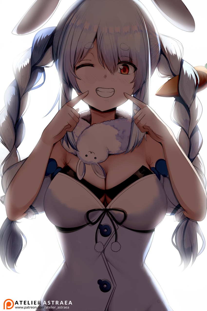 usada pekora and don-chan (hololive) drawn by astraea_(atelierastraea)