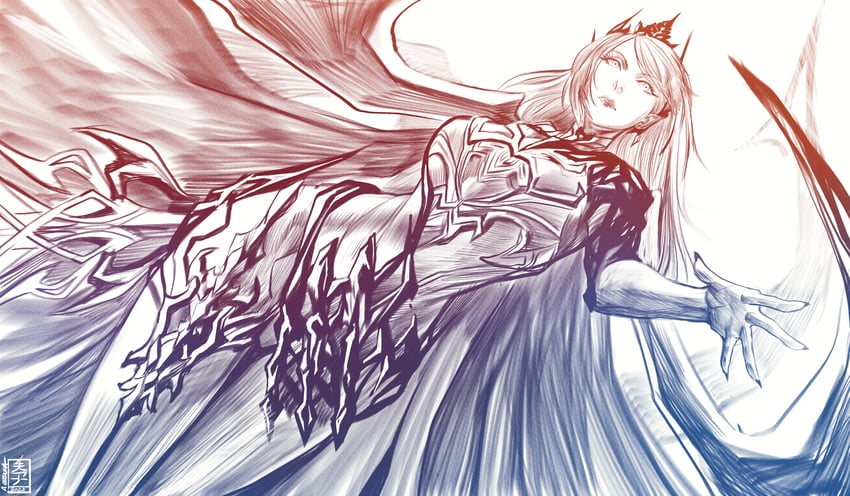jill warrick and shiva (final fantasy and 1 more) drawn by acecore2k