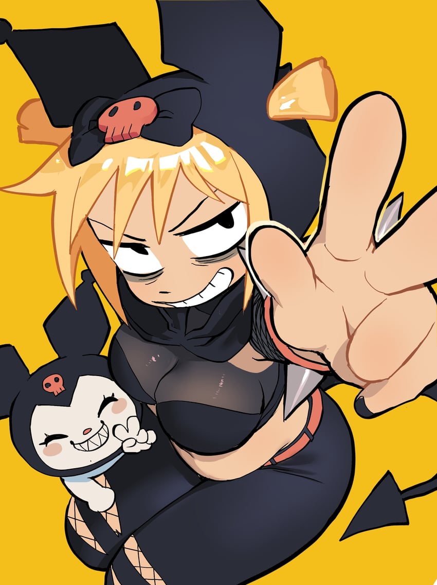 kuromi and roxie richter (sanrio and 3 more) drawn by bnm6517