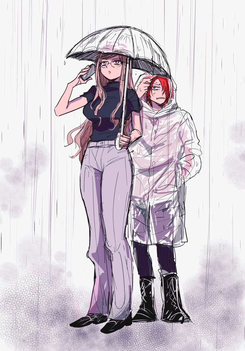 yomi hellsmile and martina electro (master detective archives: rain code) drawn by kinu_(konoyoha_mtgi)