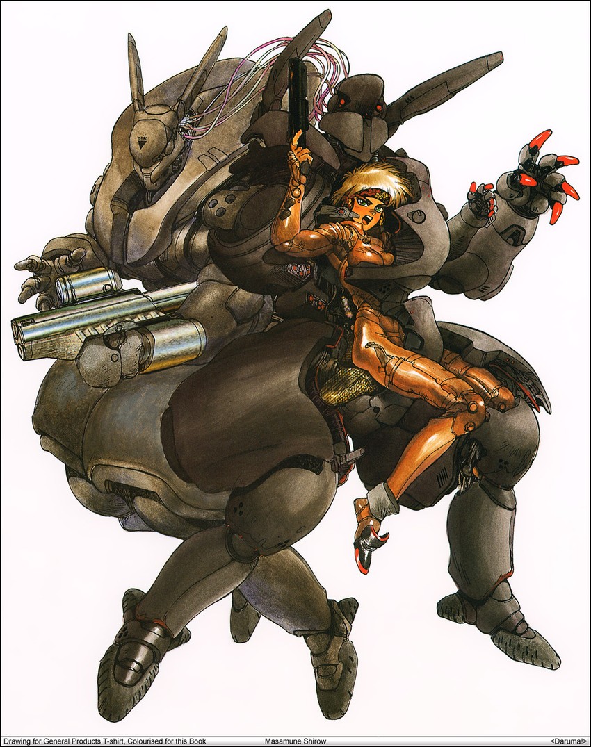 deunan knute and briareos hecatonchires (appleseed and 1 more) drawn by shirow_masamune