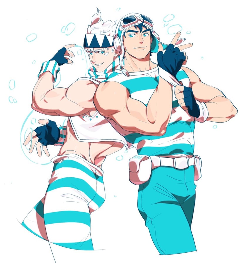 joseph joestar and caesar anthonio zeppeli (jojo no kimyou na bouken and 2 more) drawn by hakmonss