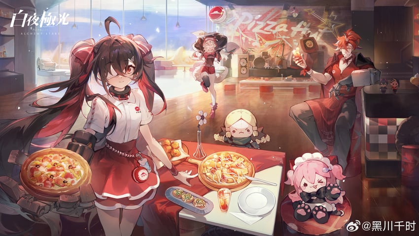 sinsa, eve, barbara, maggie, brock, and 1 more (alchemy stars and 1 more) drawn by heichuan_qianshi