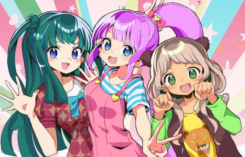 manaka non, tsukikawa chili, and taiyo pepper (pretty series and 1 more) drawn by ceros