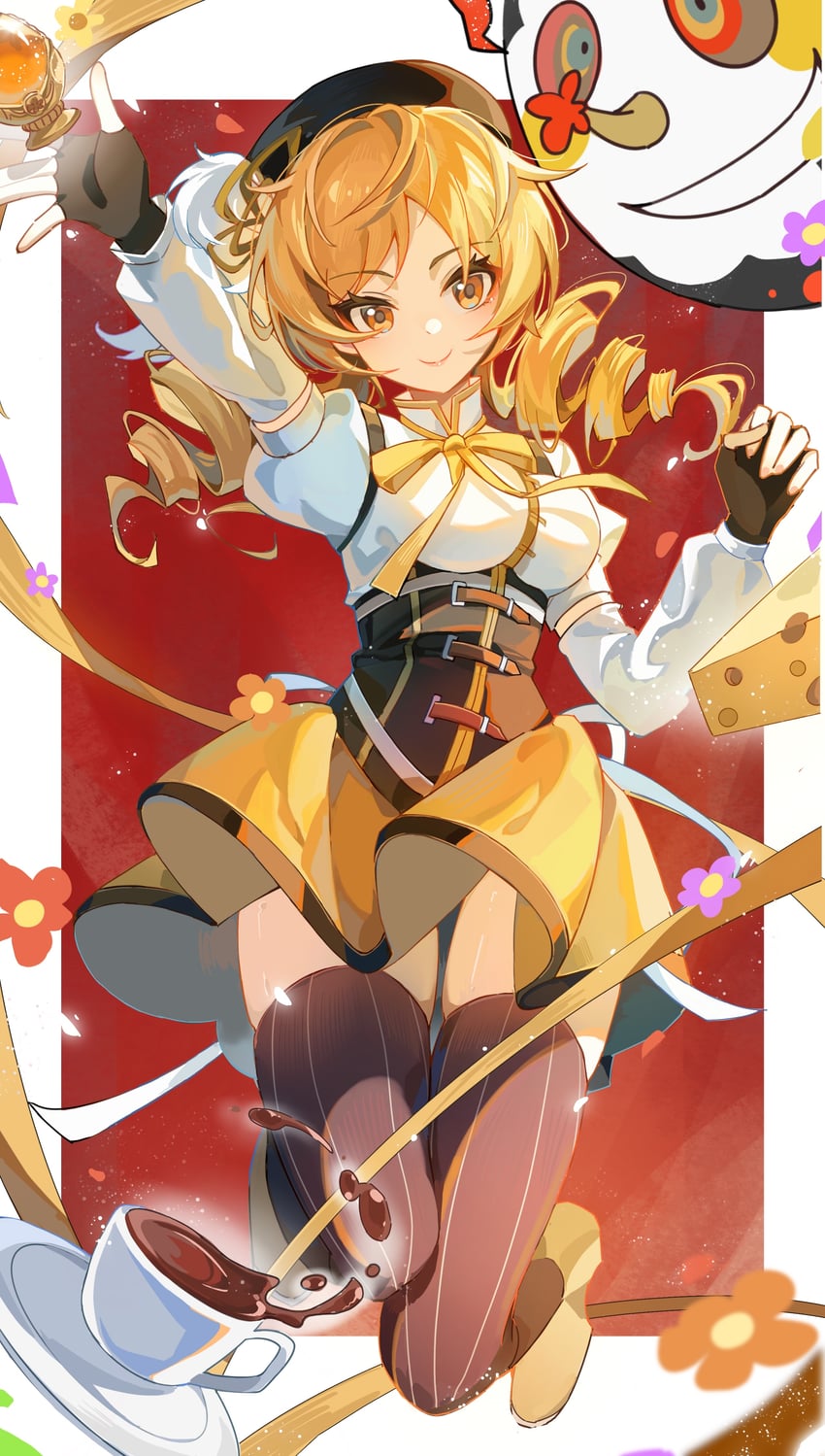 tomoe mami and charlotte (mahou shoujo madoka magica) drawn by shuoruoranxing