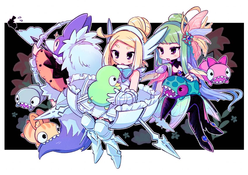 einheria venus, mephilia venus, and artemia venus (bravely default and 1 more) drawn by minosuke