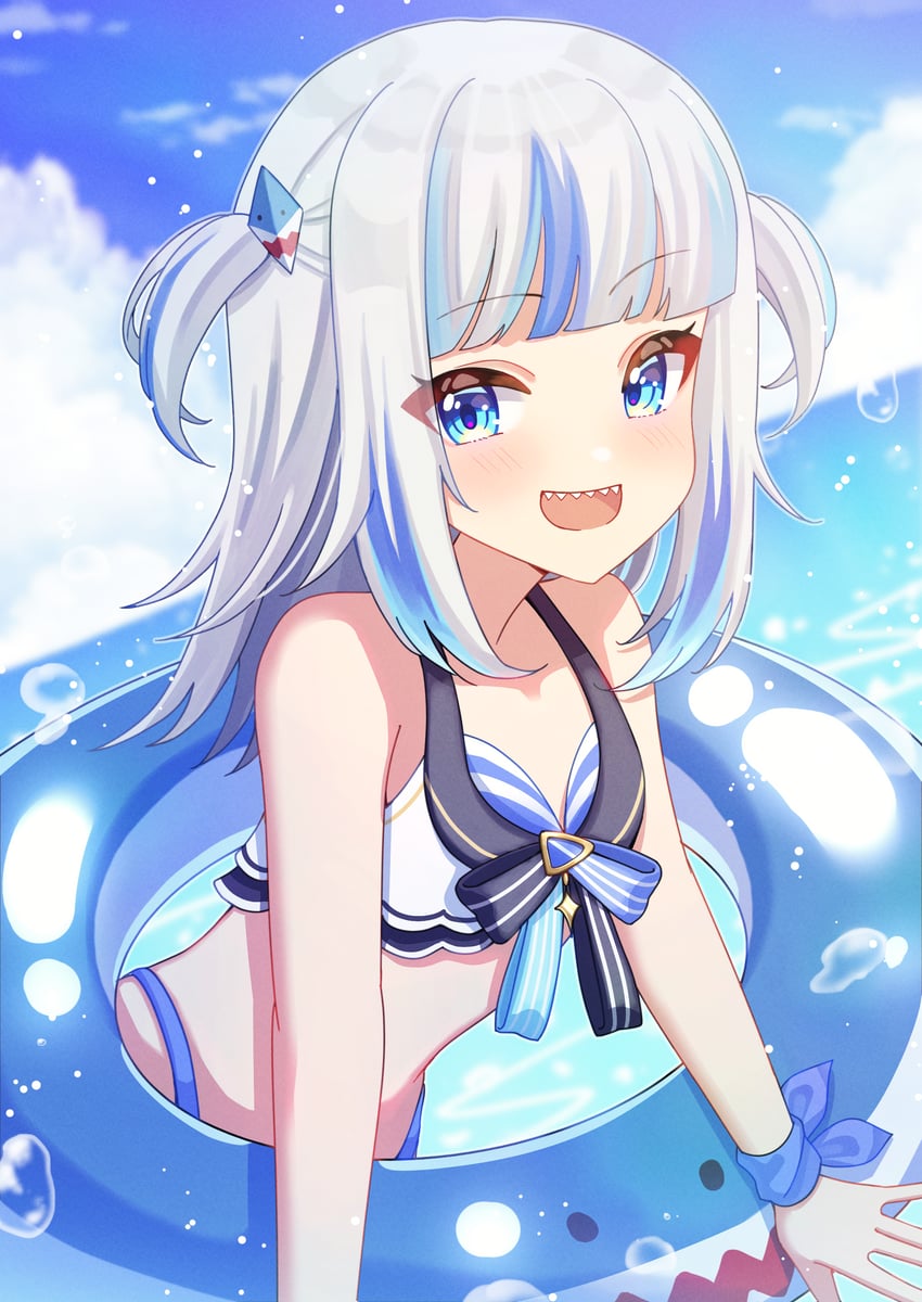 gawr gura (hololive and 1 more) drawn by tsumurimai
