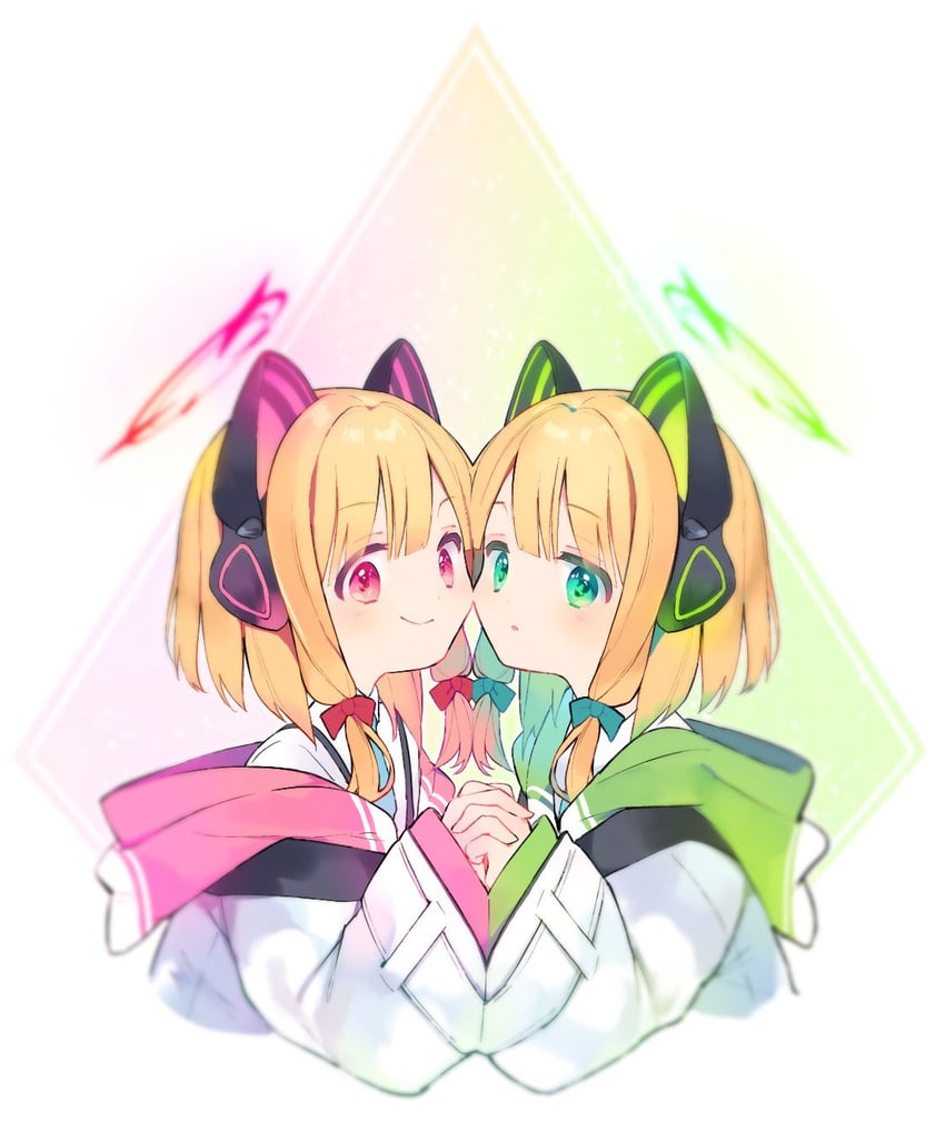momoi and midori (blue archive) drawn by hiyo_kiki
