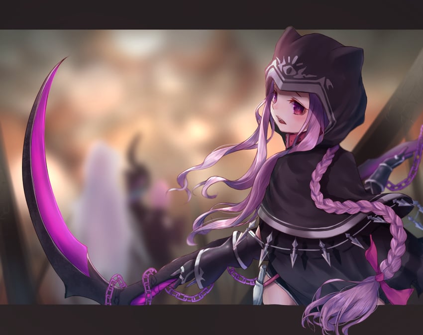 mash kyrielight, medusa, and merlin (fate and 1 more) drawn by yuurei447