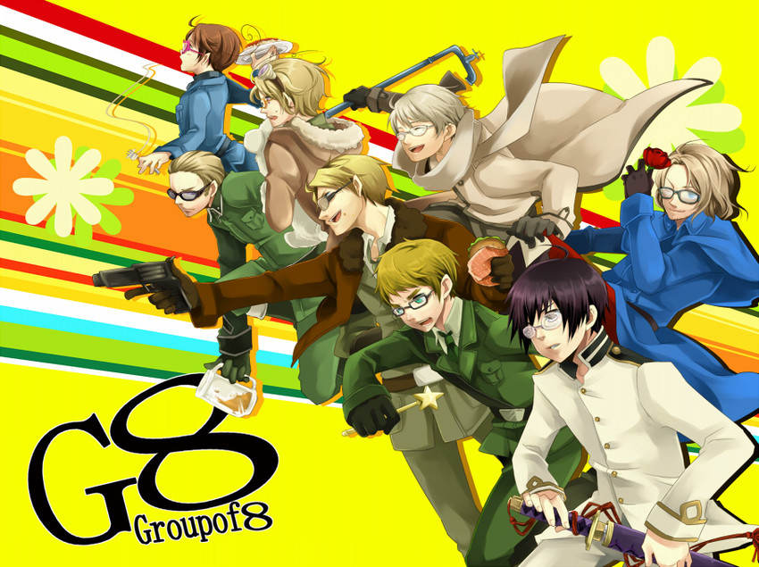 america, united kingdom, japan, russia, france, and 4 more (persona and 2 more) drawn by isago_(ica)