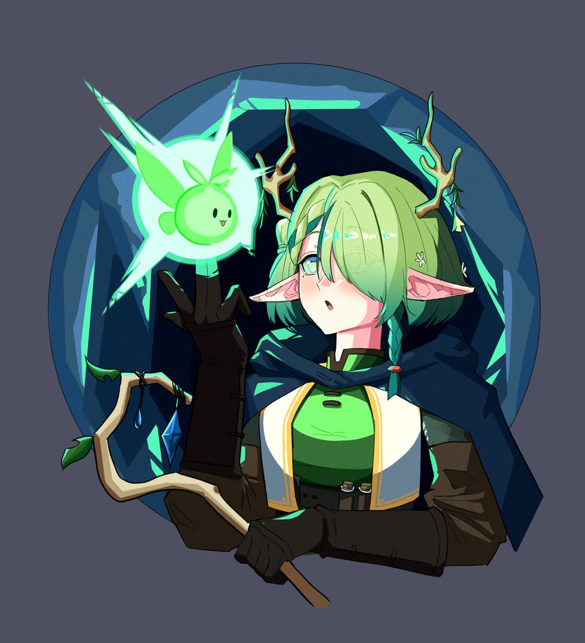ceres fauna (hololive and 1 more) drawn by punpond