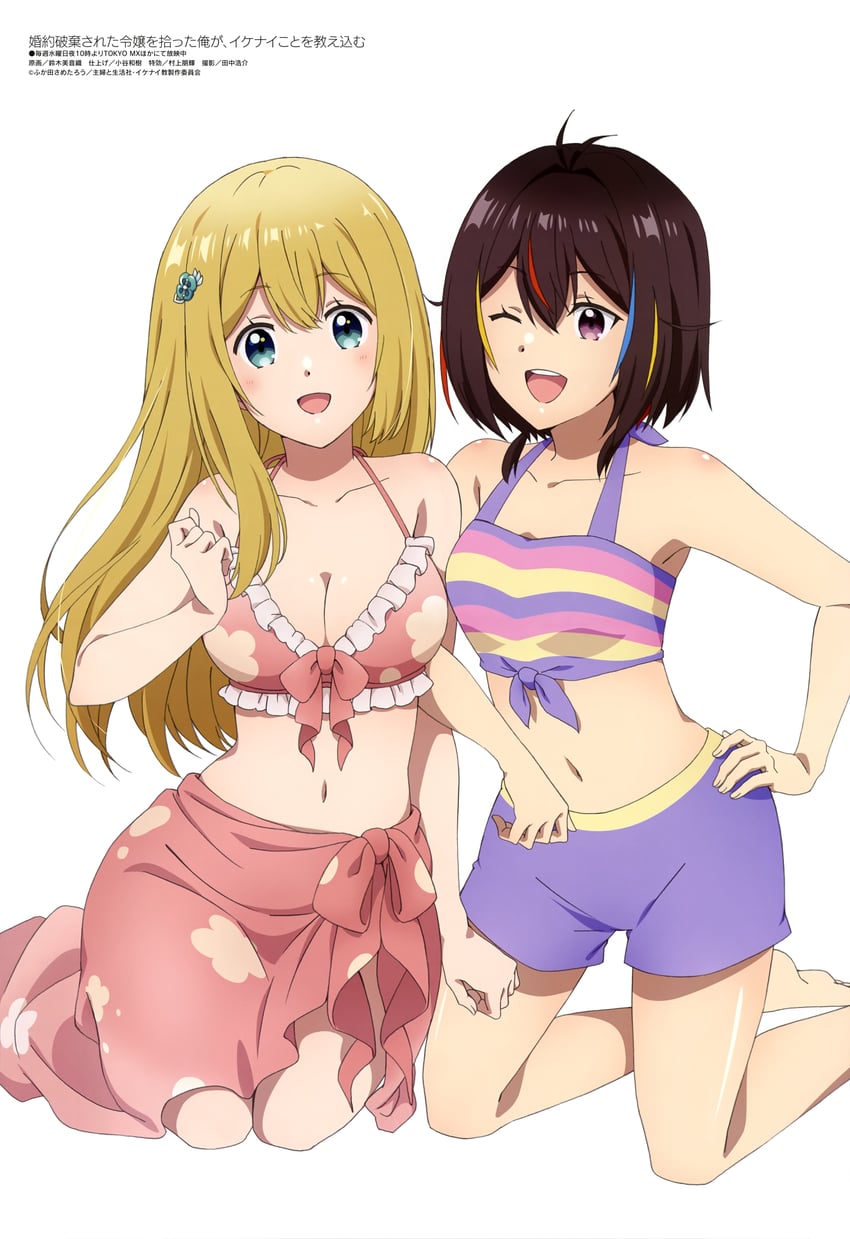 charlotte evans and eruca crawford (megami magazine and 1 more) drawn by gano_(pinnkunogano)