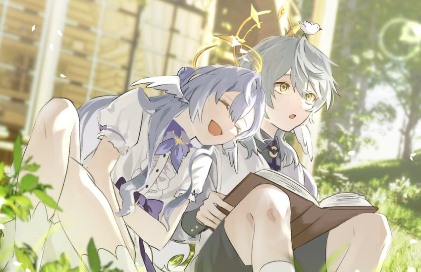 robin and sunday (honkai and 1 more) drawn by gin_(euneunun)