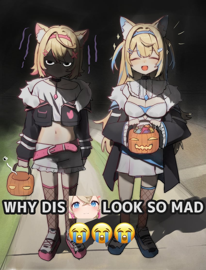 fuwawa abyssgard and mococo abyssgard (hololive and 1 more) drawn by szuukie