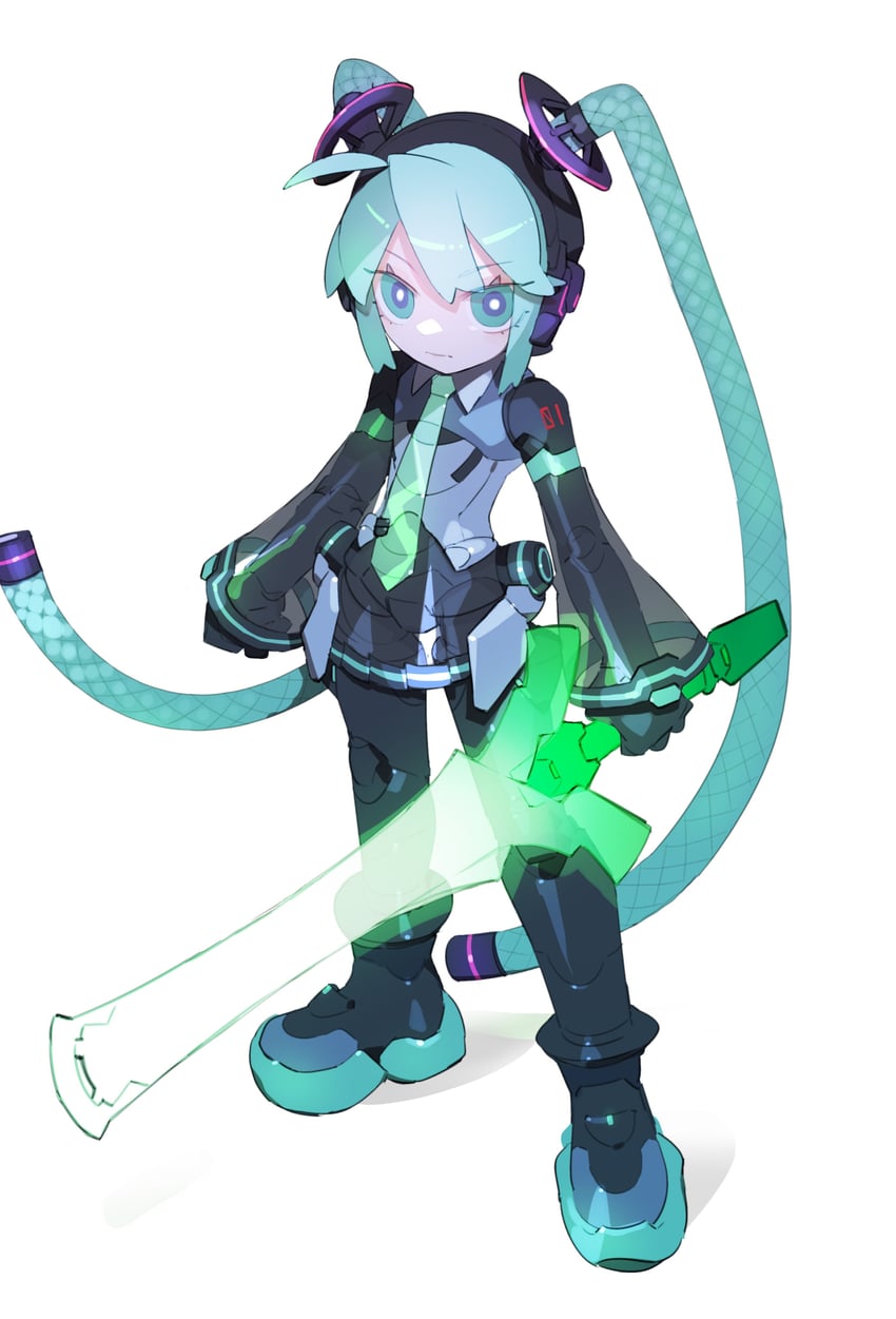 hatsune miku and proto miku (vocaloid and 3 more) drawn by cheri_zao