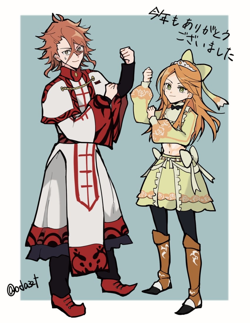 etie and pandreo (fire emblem and 1 more) drawn by oda32t