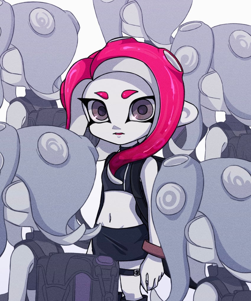 agent 8 (splatoon and 2 more) drawn by oka_kabe