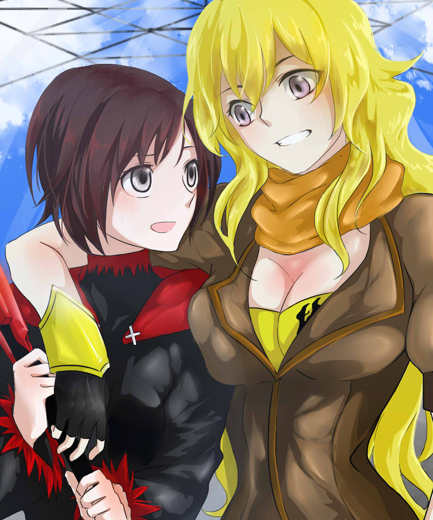 ruby rose and yang xiao long (rwby) drawn by weizu