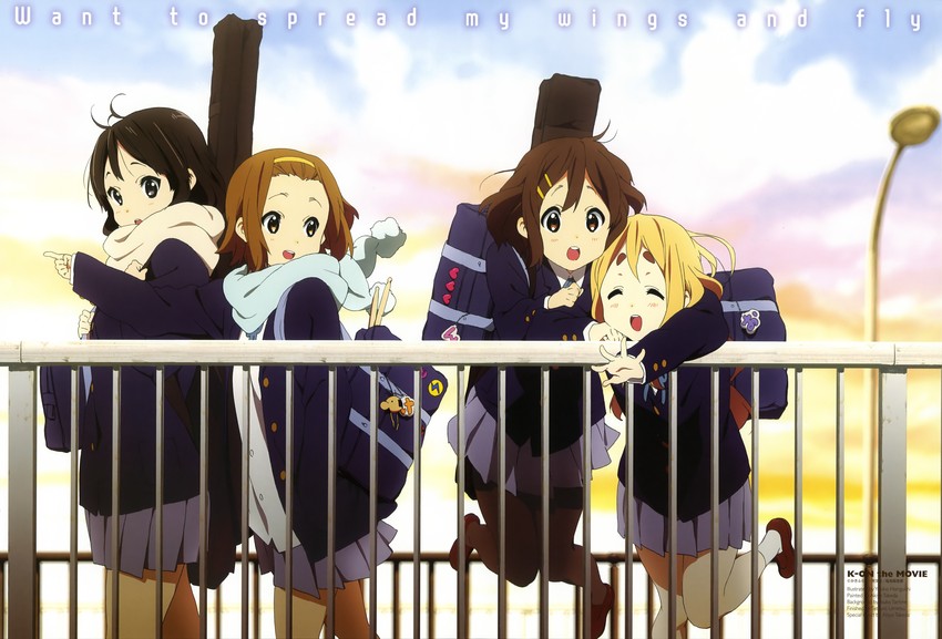 akiyama mio, hirasawa yui, tainaka ritsu, and kotobuki tsumugi (k-on! and 2 more) drawn by horiguchi_yukiko