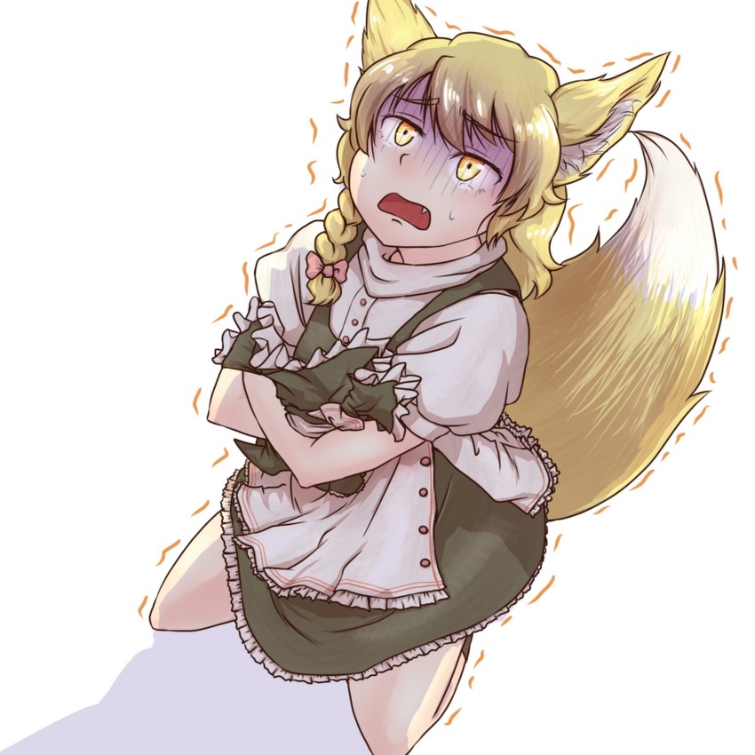 kirisame marisa and youkai fox (touhou) drawn by mor11