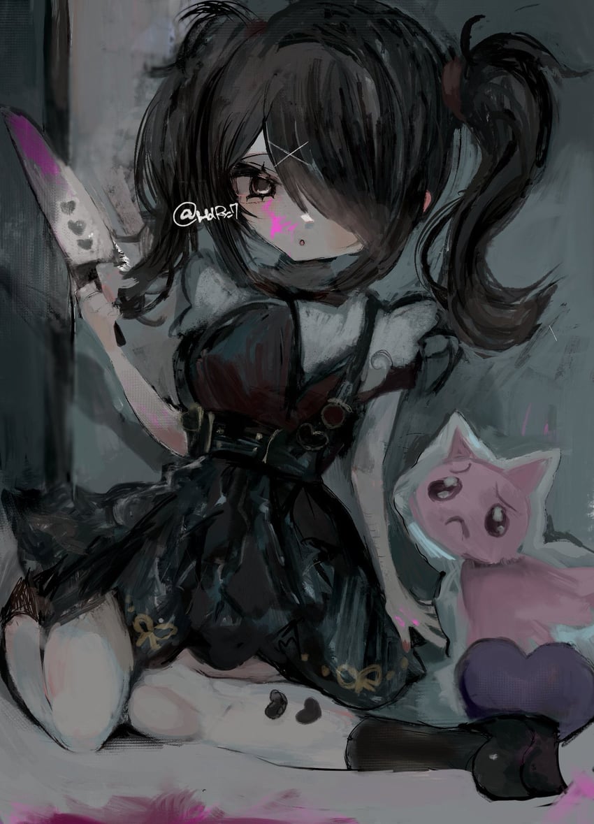 ame-chan and pien cat (needy girl overdose) drawn by naishukketsukata