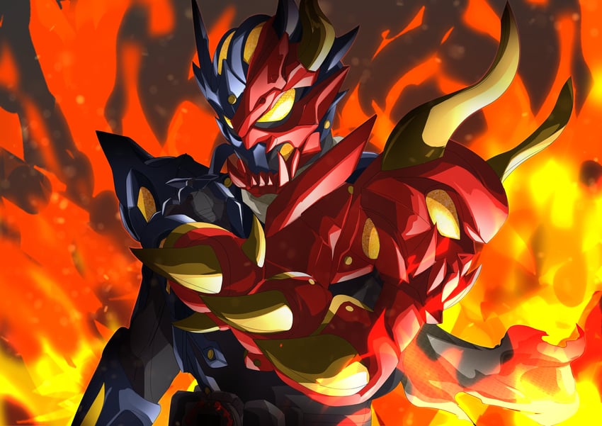 kamen rider dread and kamen rider dread type two (kamen rider and 1 more) drawn by miyabi_(037)