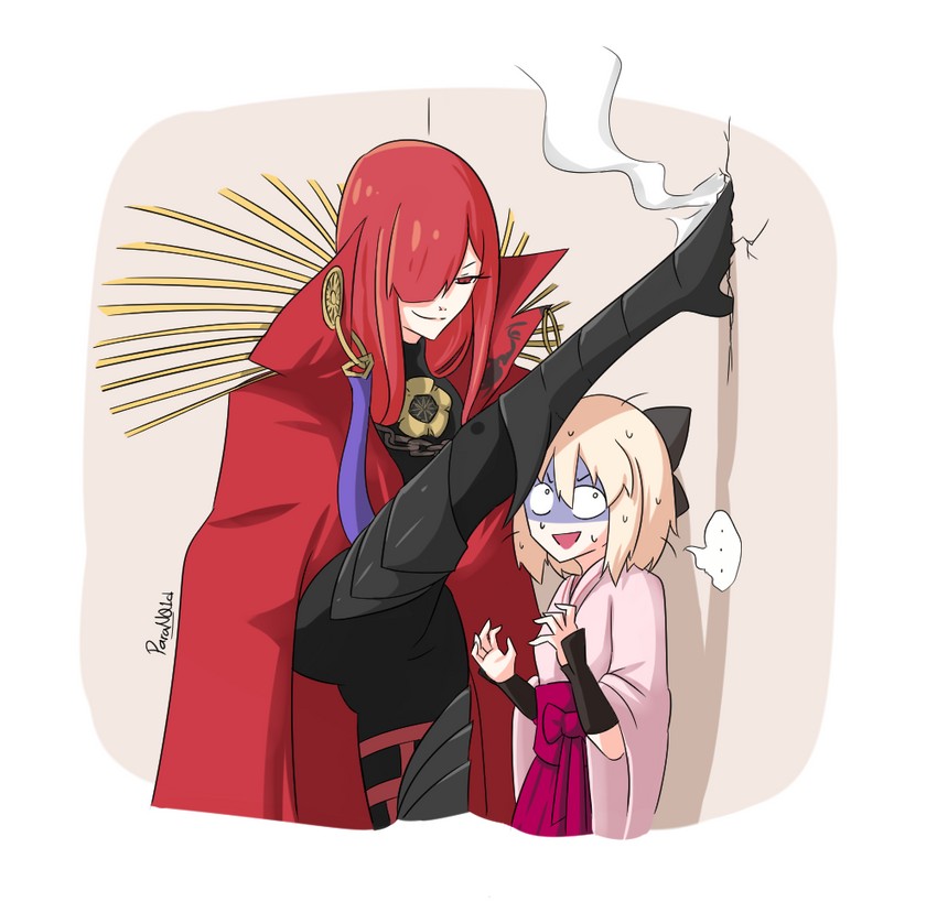 okita souji and oda nobunaga (fate and 2 more) drawn by paran01d