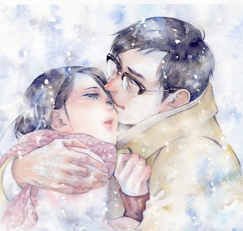 mizukawa yukino and narumi rokurou (kannou sensei) drawn by yoshida_motoi