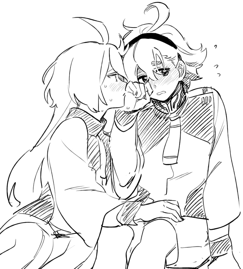 suletta mercury and miorine rembran (gundam and 1 more) drawn by pito_(sh02327)