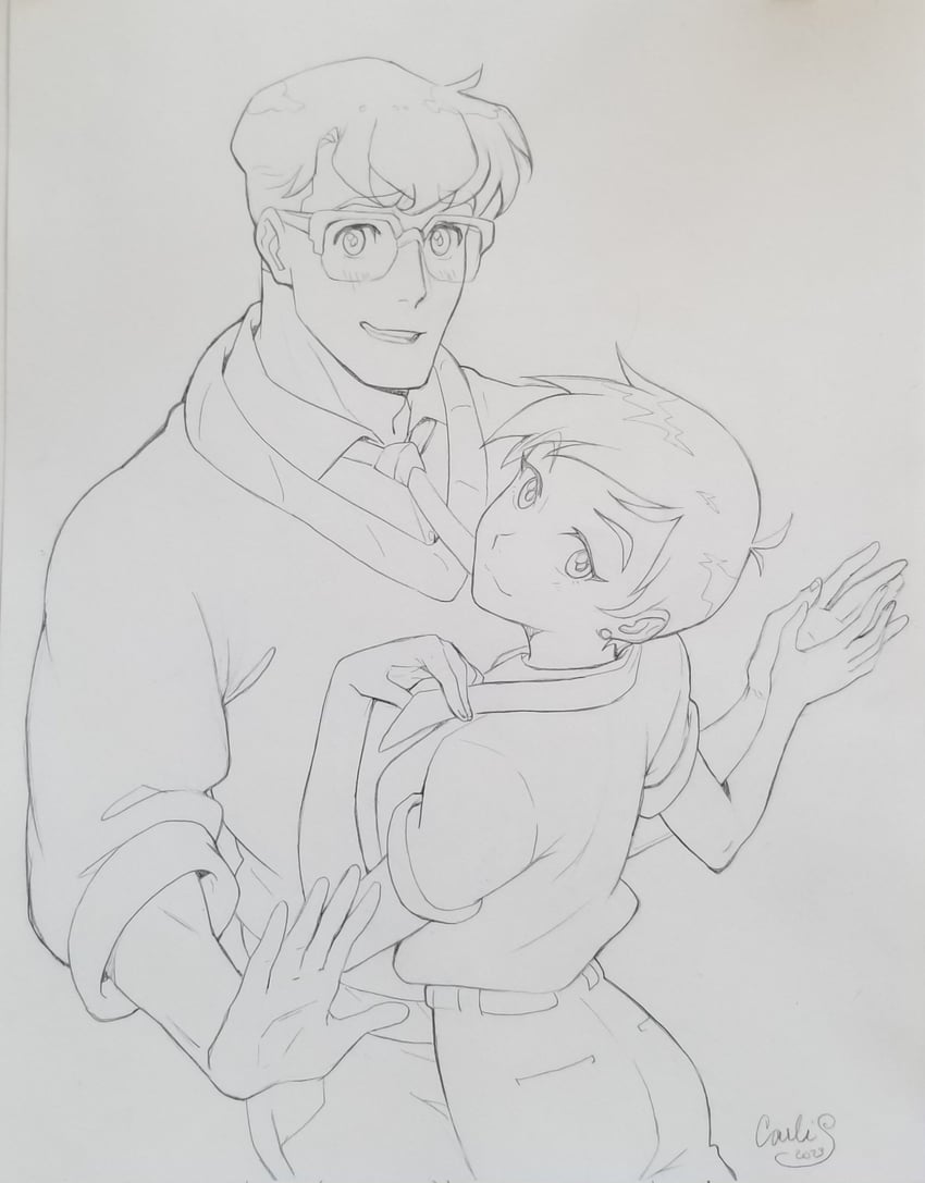 clark kent and lois lane (dc comics and 2 more) drawn by barlee