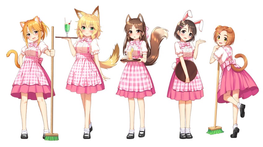 tachibana arisu, sakurai momoka, sasaki chie, yuuki haru, and ryuzaki kaoru (idolmaster and 1 more) drawn by go-1