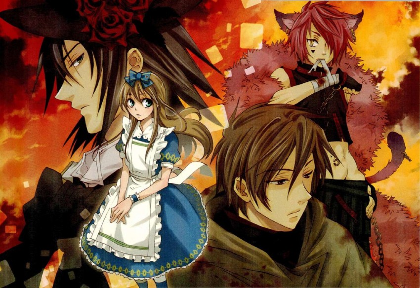 alice liddell, boris airay, blood dupre, and ace (heart no kuni no alice)