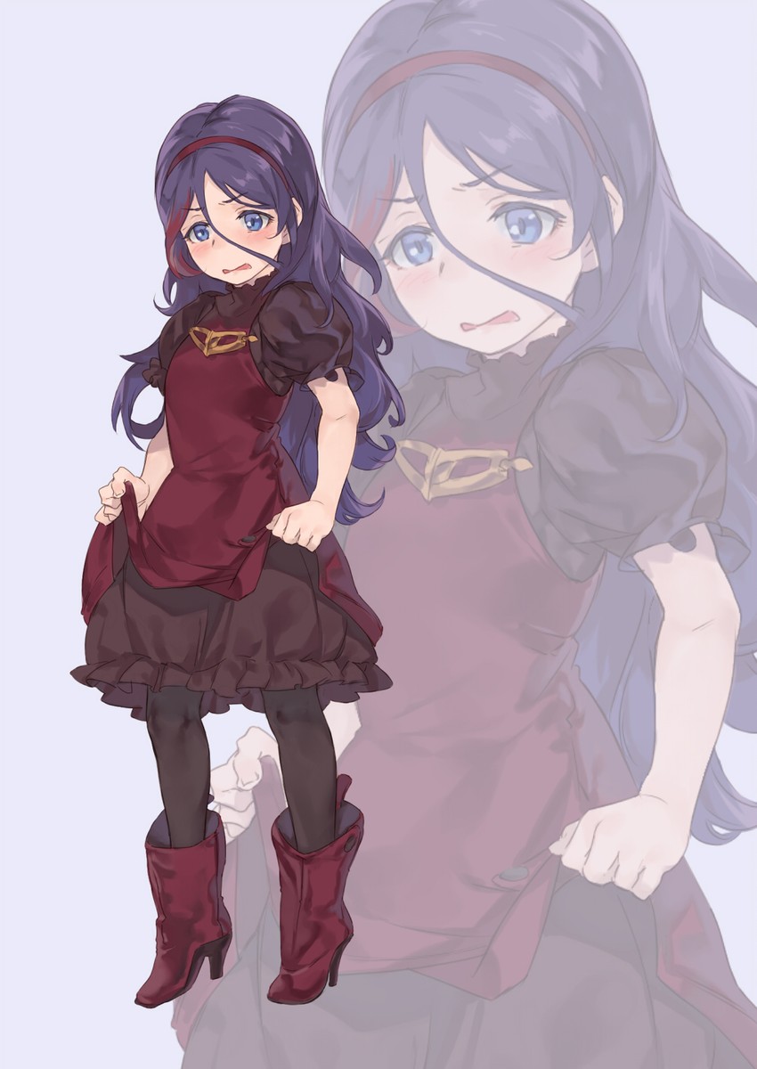 hayasaka mirei and red girl (idolmaster and 3 more) drawn by geregere_(lantern)