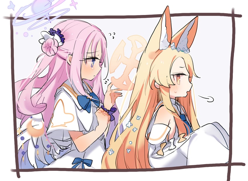 mika and seia (blue archive) drawn by yun_(dust-i1)