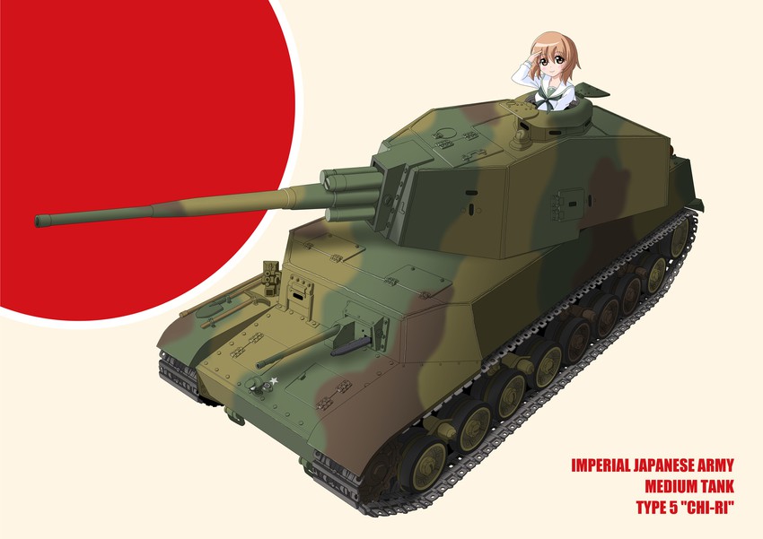 nishizumi miho (girls und panzer) drawn by yasu_(defcon-1)