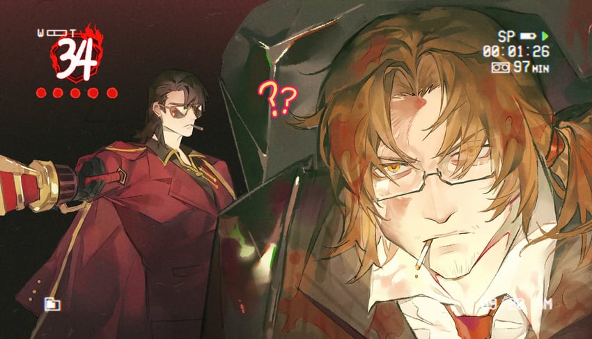 meursault and gregor (project moon and 1 more) drawn by jing84672940