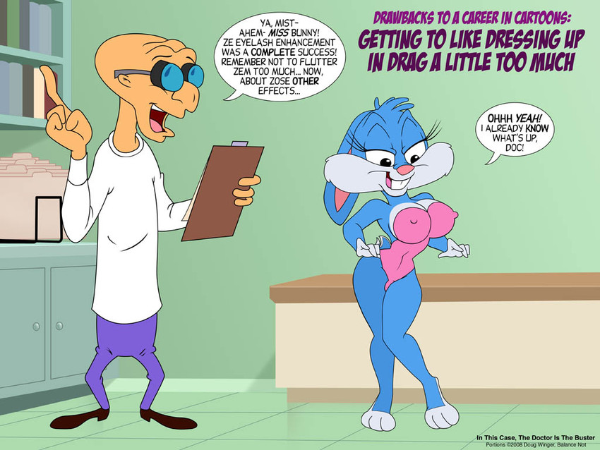 buster bunny and dr. otto scratchansniff (looney tunes and 1 more) drawn by doug_winger