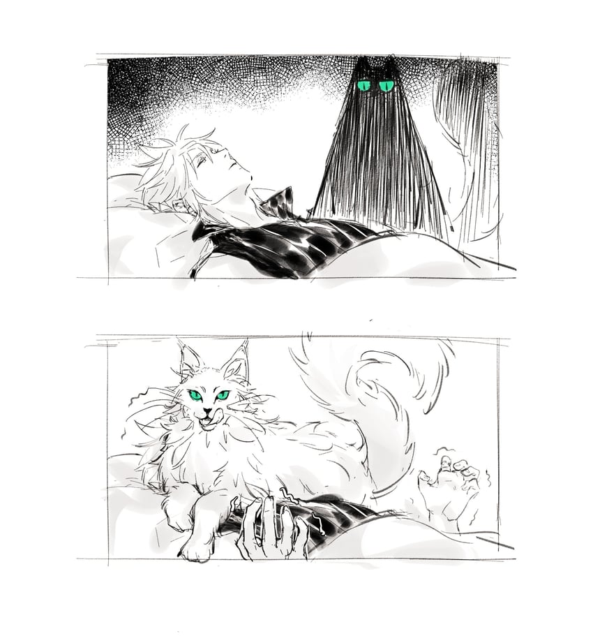 cloud strife and sephiroth (final fantasy and 1 more) drawn by lydiaaa