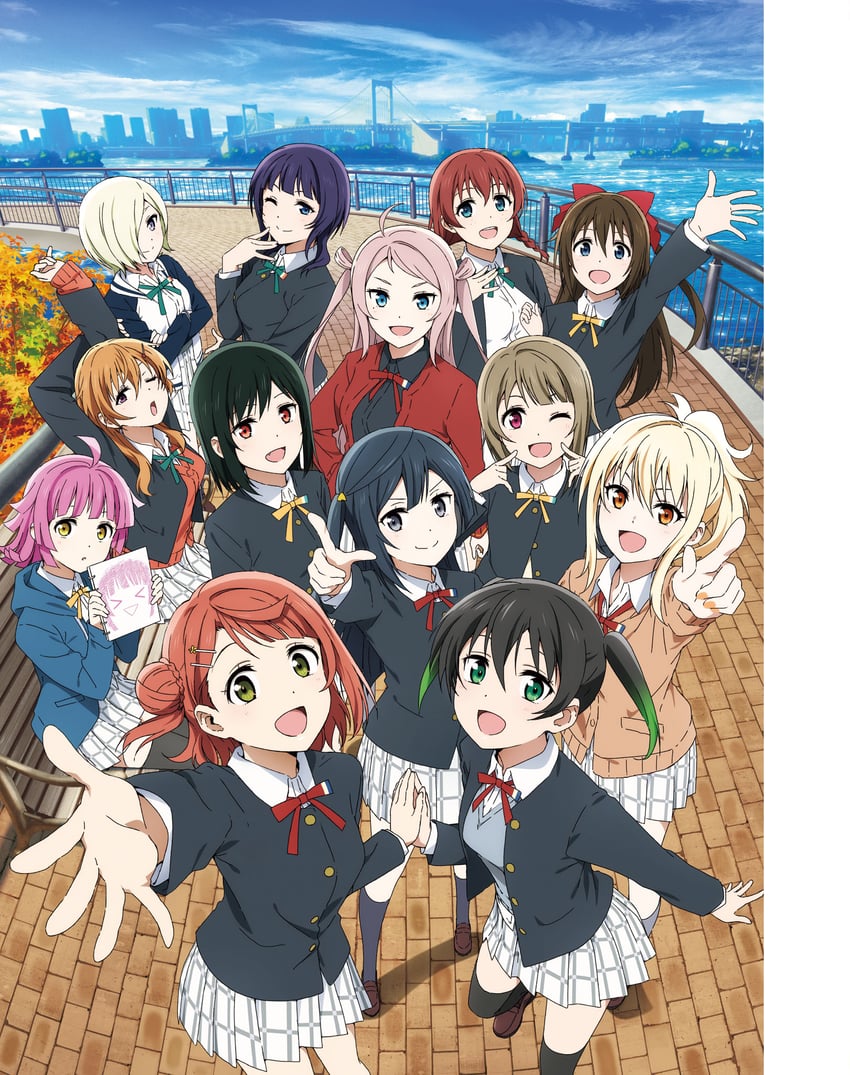 yuki setsuna, uehara ayumu, takasaki yu, osaka shizuku, tennoji rina, and 8 more (love live! and 1 more) drawn by yokota_takumi