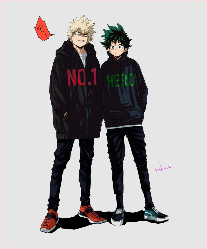 midoriya izuku and bakugou katsuki (boku no hero academia) drawn by mkm_(mkm_storage)