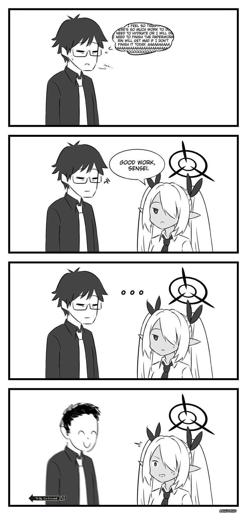sensei, doodle sensei, and iori (blue archive and 1 more) drawn by shudwho