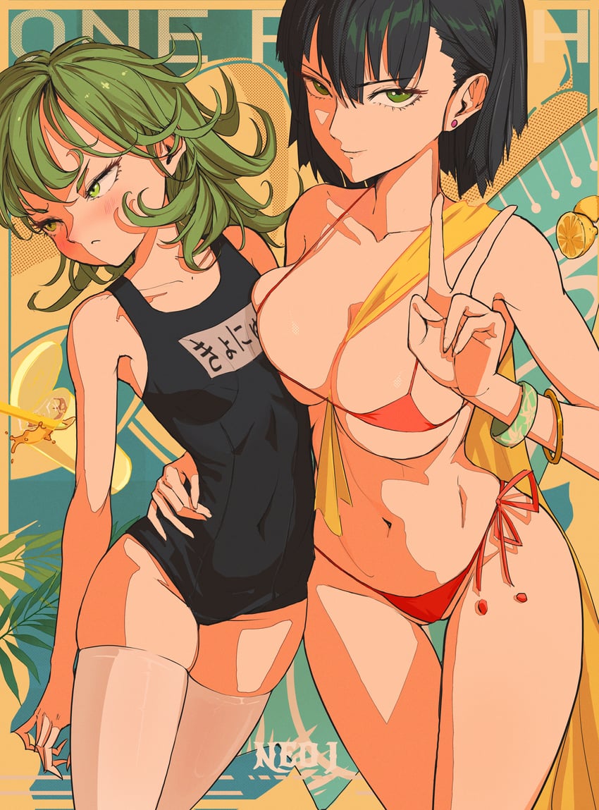 tatsumaki and fubuki (one-punch man) drawn by neo_j