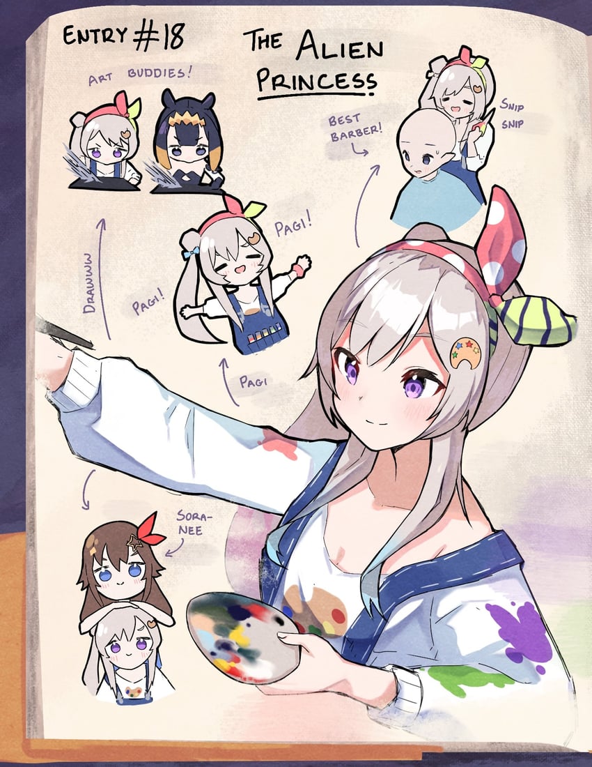 ninomae ina'nis, tokino sora, and airani iofifteen (hololive and 2 more) drawn by taiyo_sketches