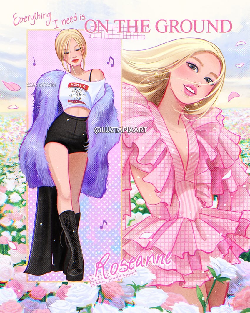 rose (real life and 1 more) drawn by luztapiaart