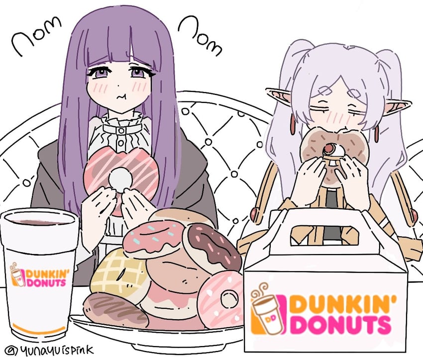 frieren and fern (sousou no frieren and 1 more) drawn by yunayuispink