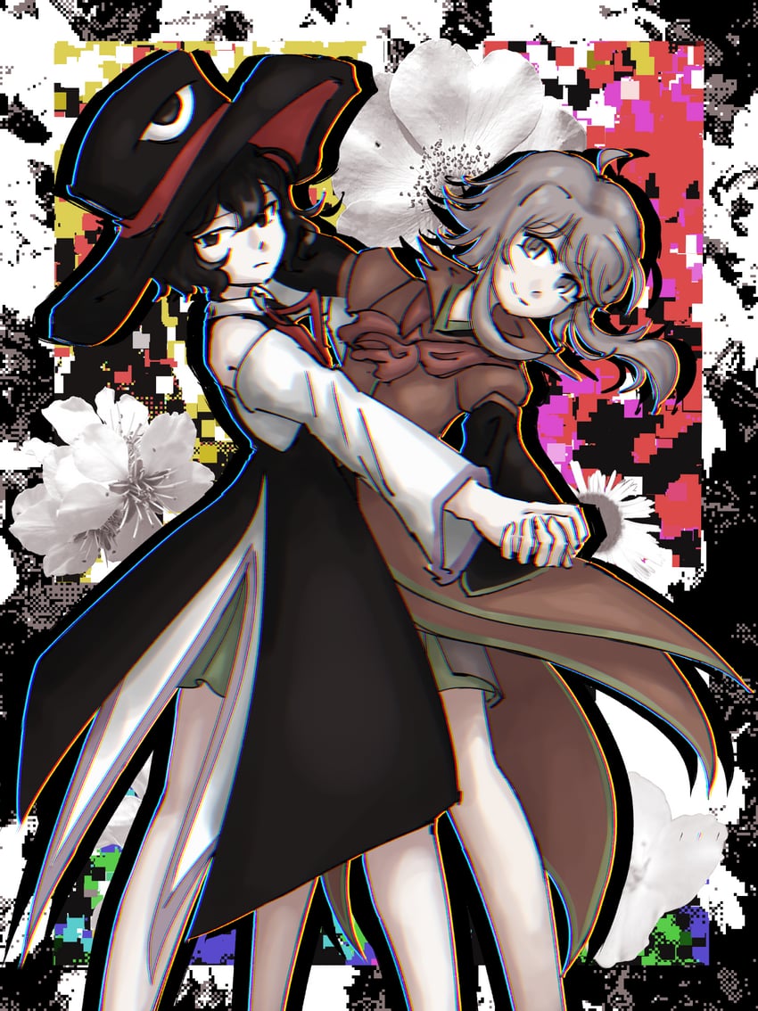 enraku tsubakura and houlen yabusame (len'en) drawn by yabutsuba